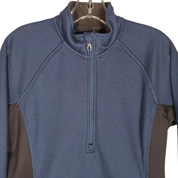 Spyder Constant Half-Zip Sweater Blue Outdoor Pockets Workout Hiking Active L - Picture 2 of 13